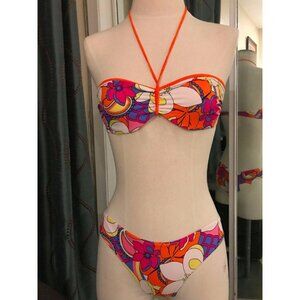 Miss Studio La Perla  floral  Swim two piece swim suit Size : 8  800108B - 15